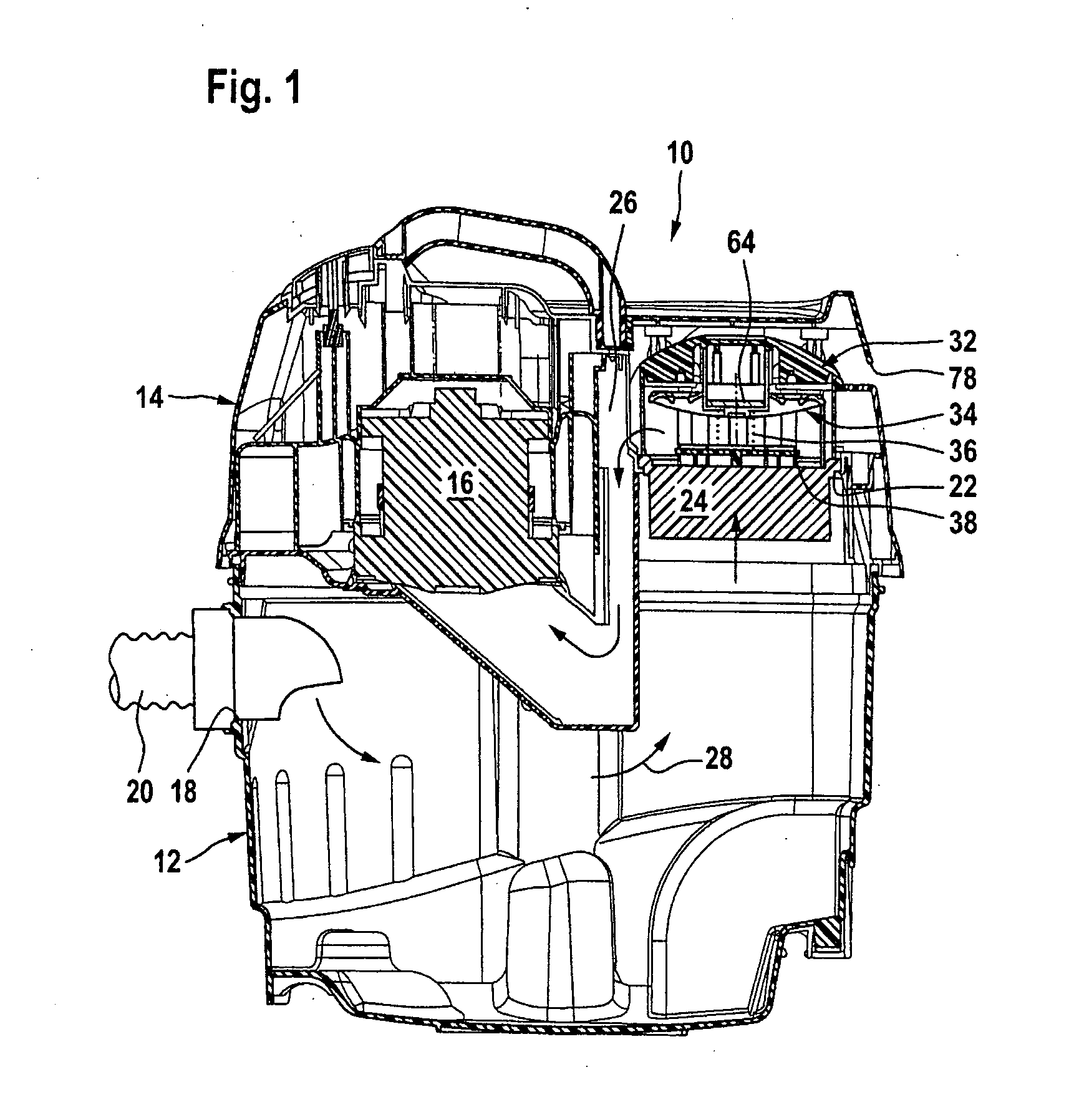 Method for cleaning the filters of a vacuum Cleaner and vacuum cleaner for carrying out said method