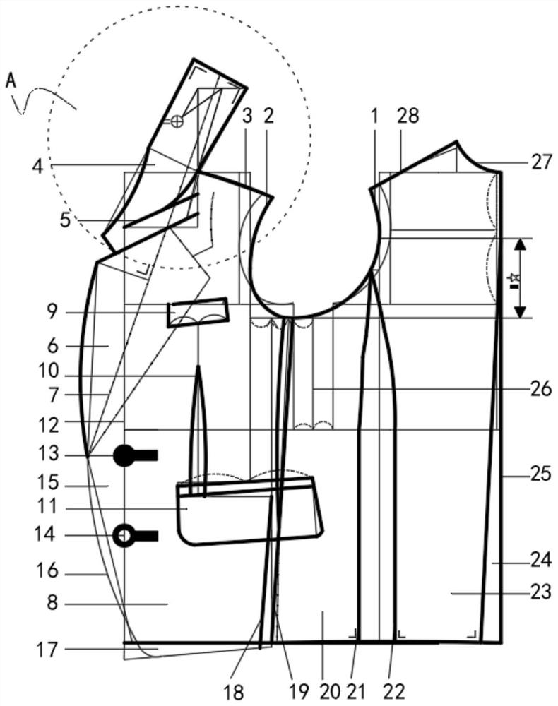 Single-row two-button male suit and tailoring method