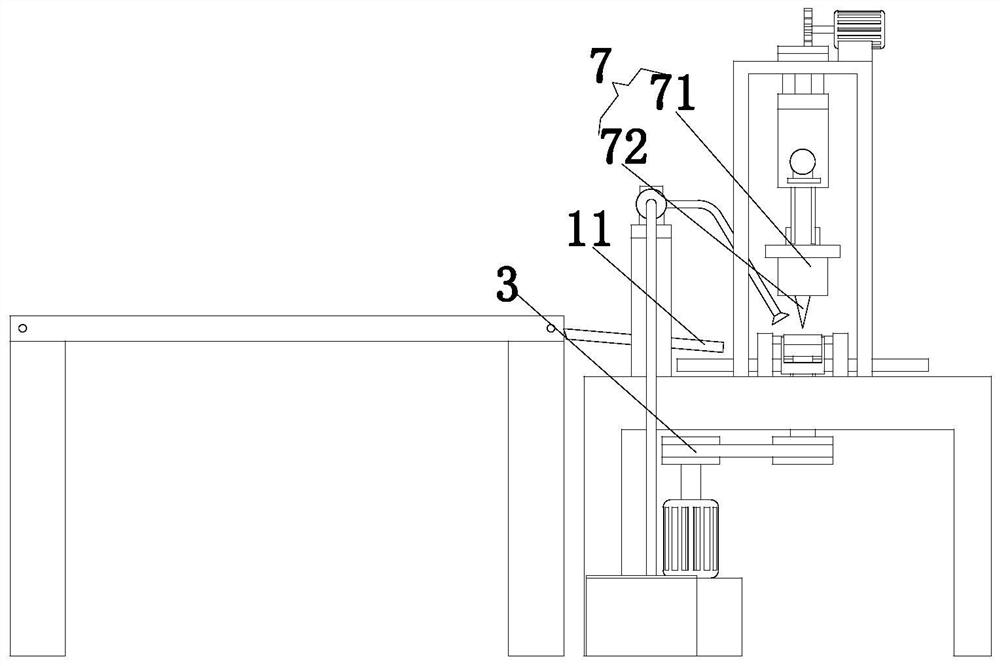 Embedded etching groove machining device for integrated circuit semiconductor