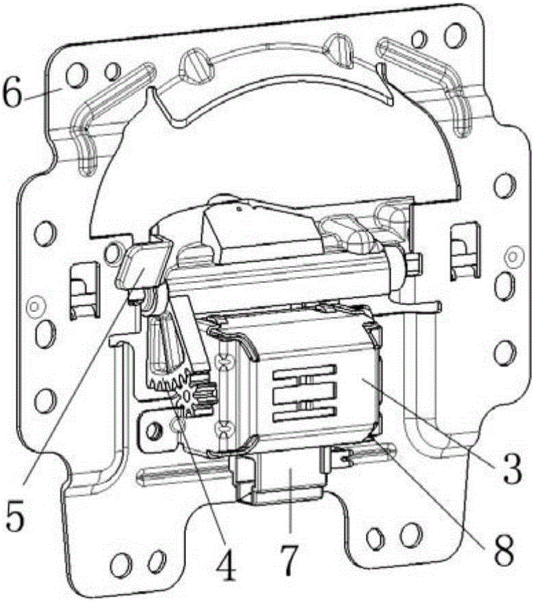 Installation structure for motor type light pattern transformation device