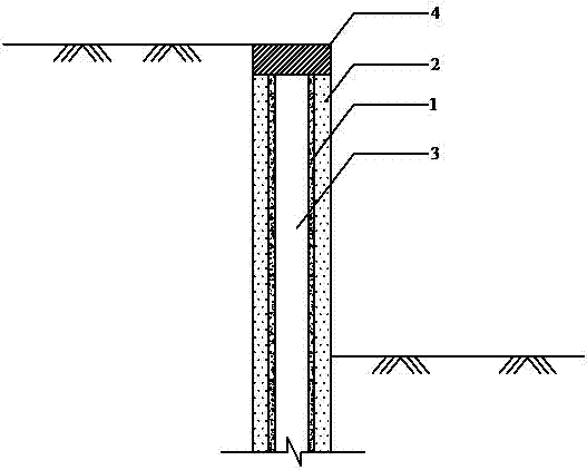 Large-diameter conjoined CS pipe pile foundation pit support structure and construction method thereof