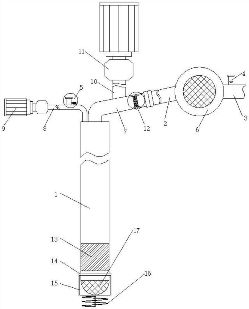 Air suction dredger for road and bridge construction