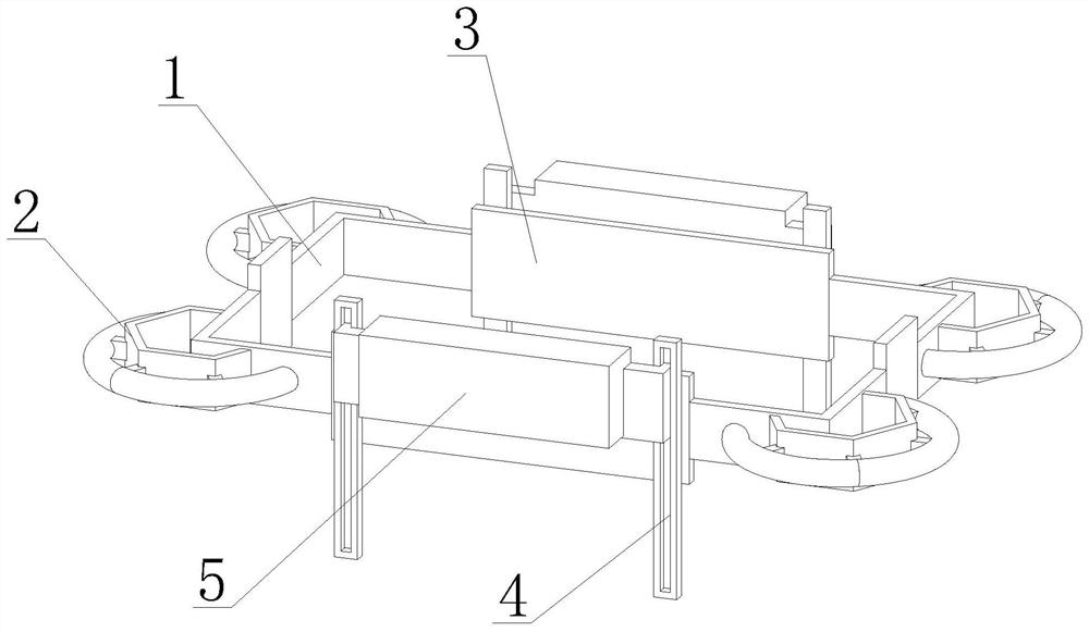 A water surface bridge pier column detection device