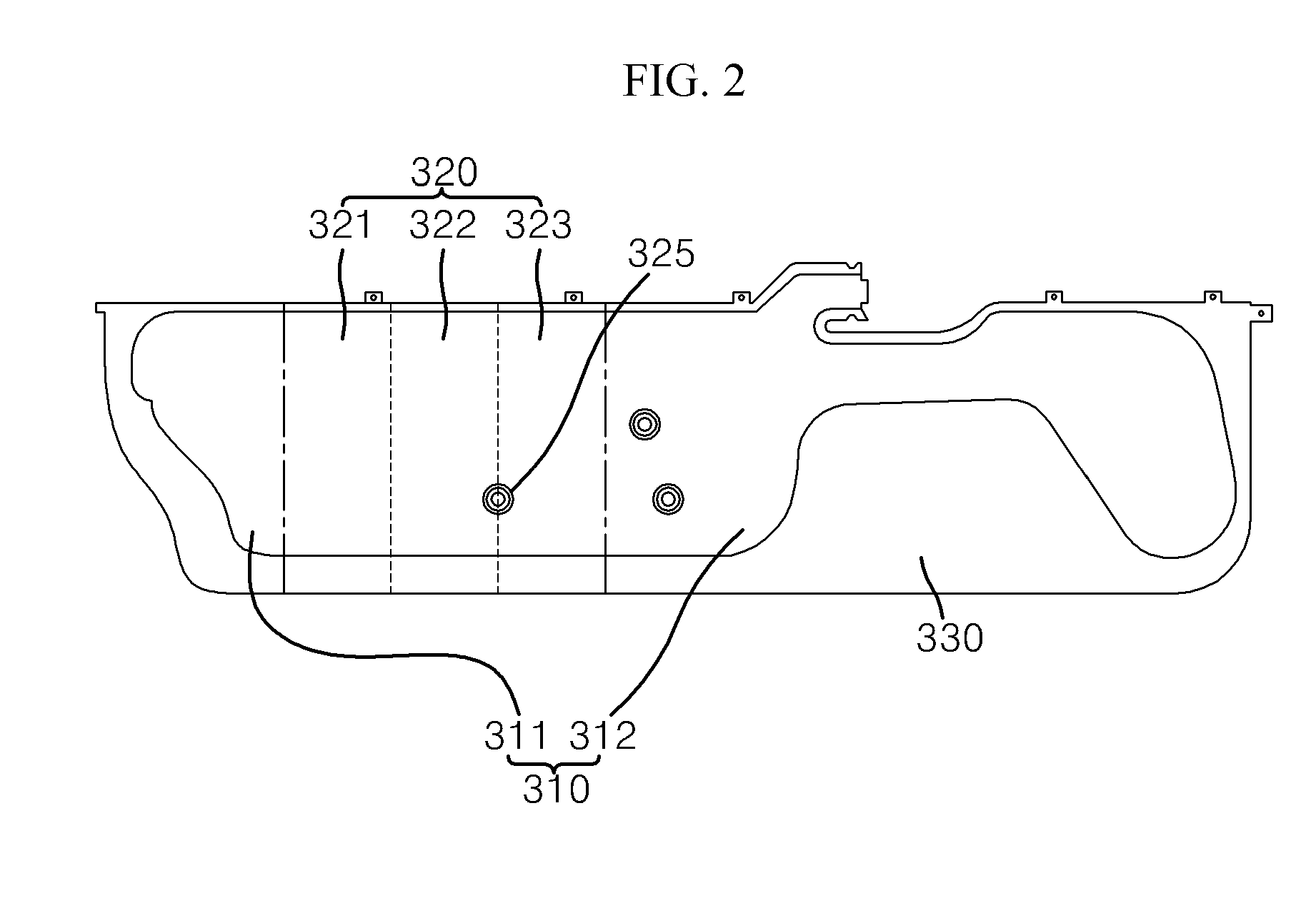 Cushion of curtain air bag device