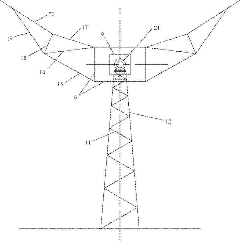Spatial truss-type trough-type solar thermal power collector element support