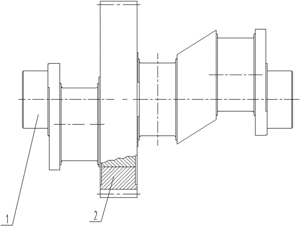 Crankshaft-gear connection structure and connection method thereof