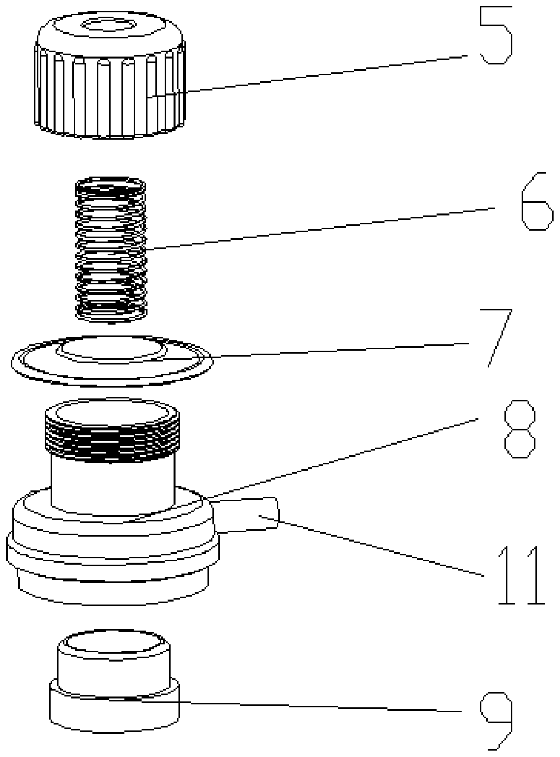 Pressure-controllable breathing nose plug and single-pipe breathing machine adopting same