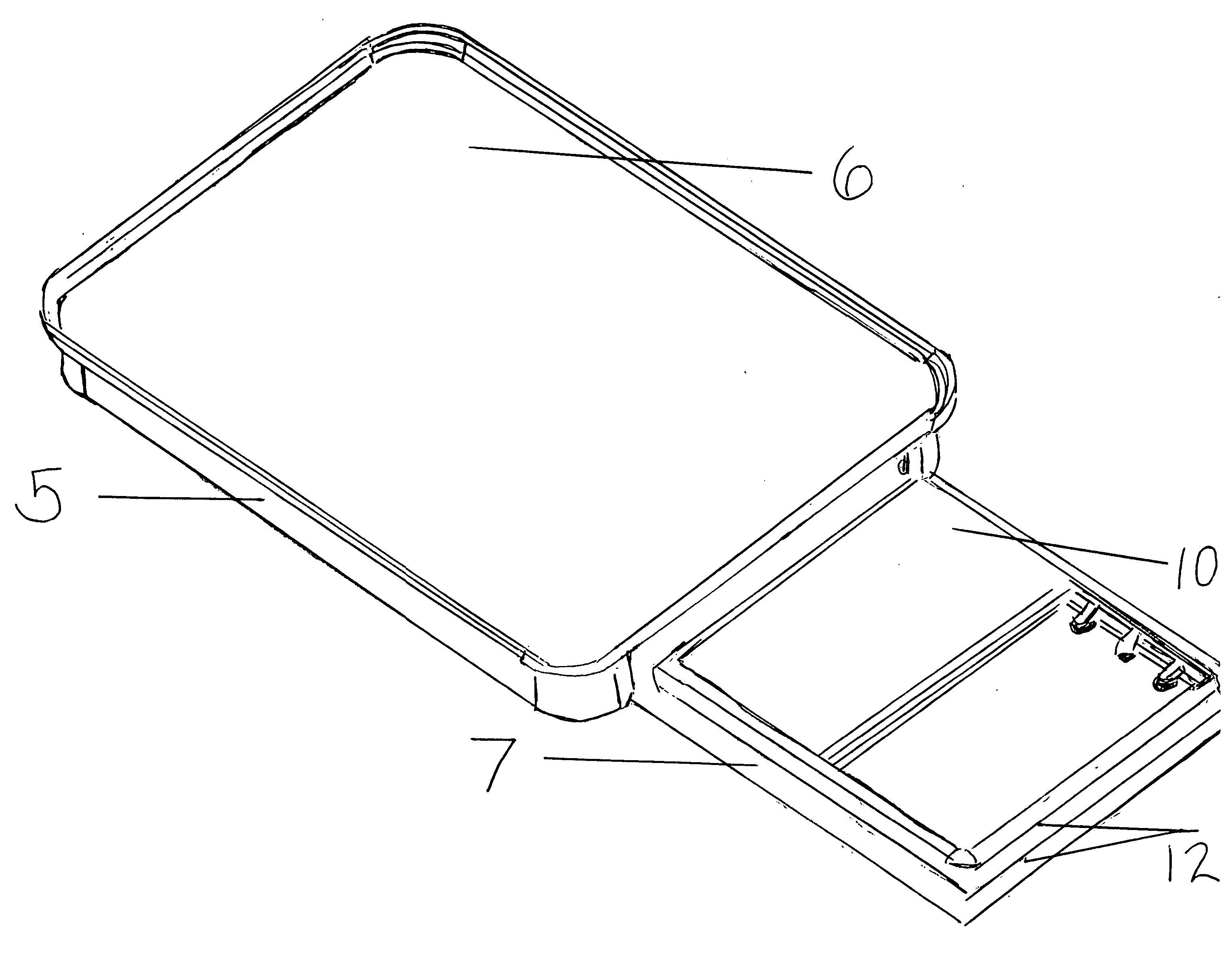 Server's tray with enclosed drawers and removable cash bank