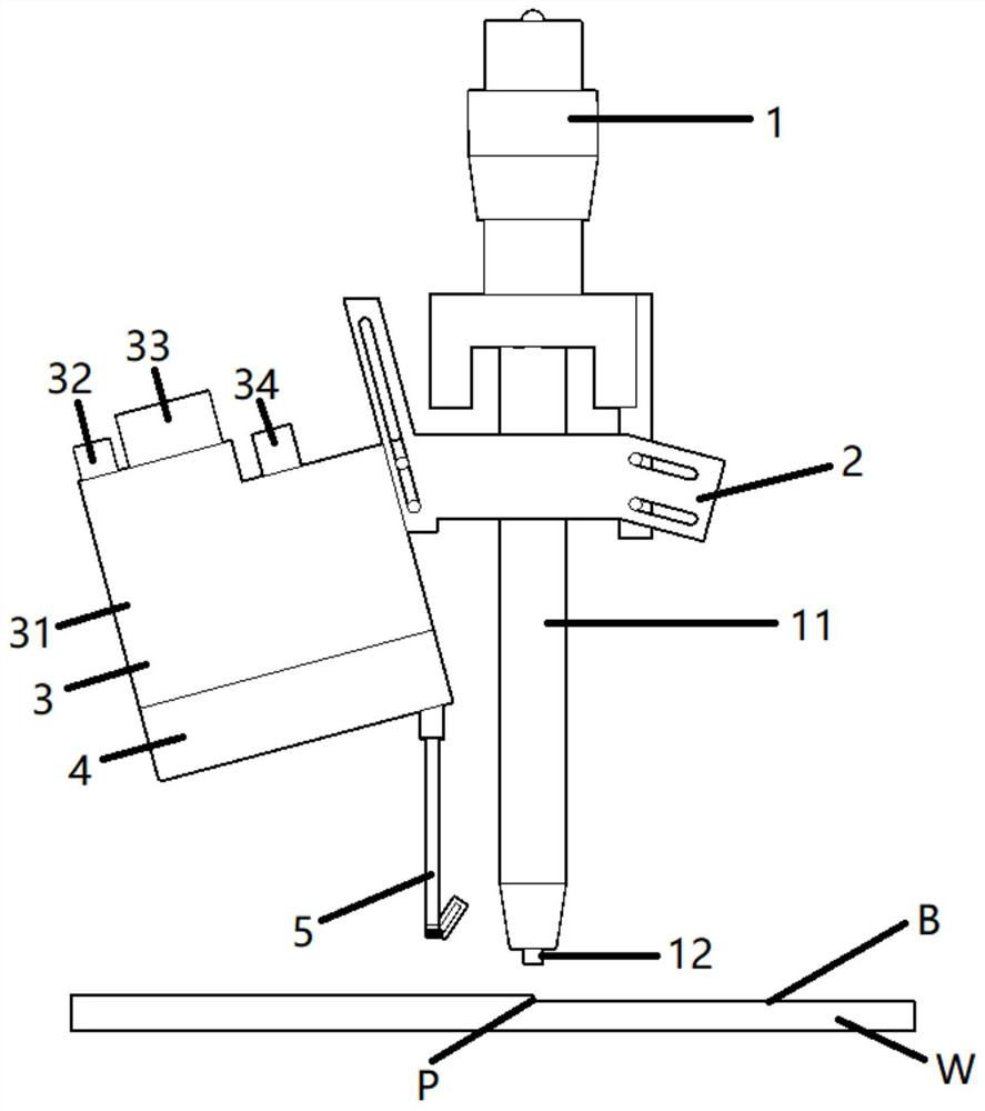 Visual positioning device and method for welding