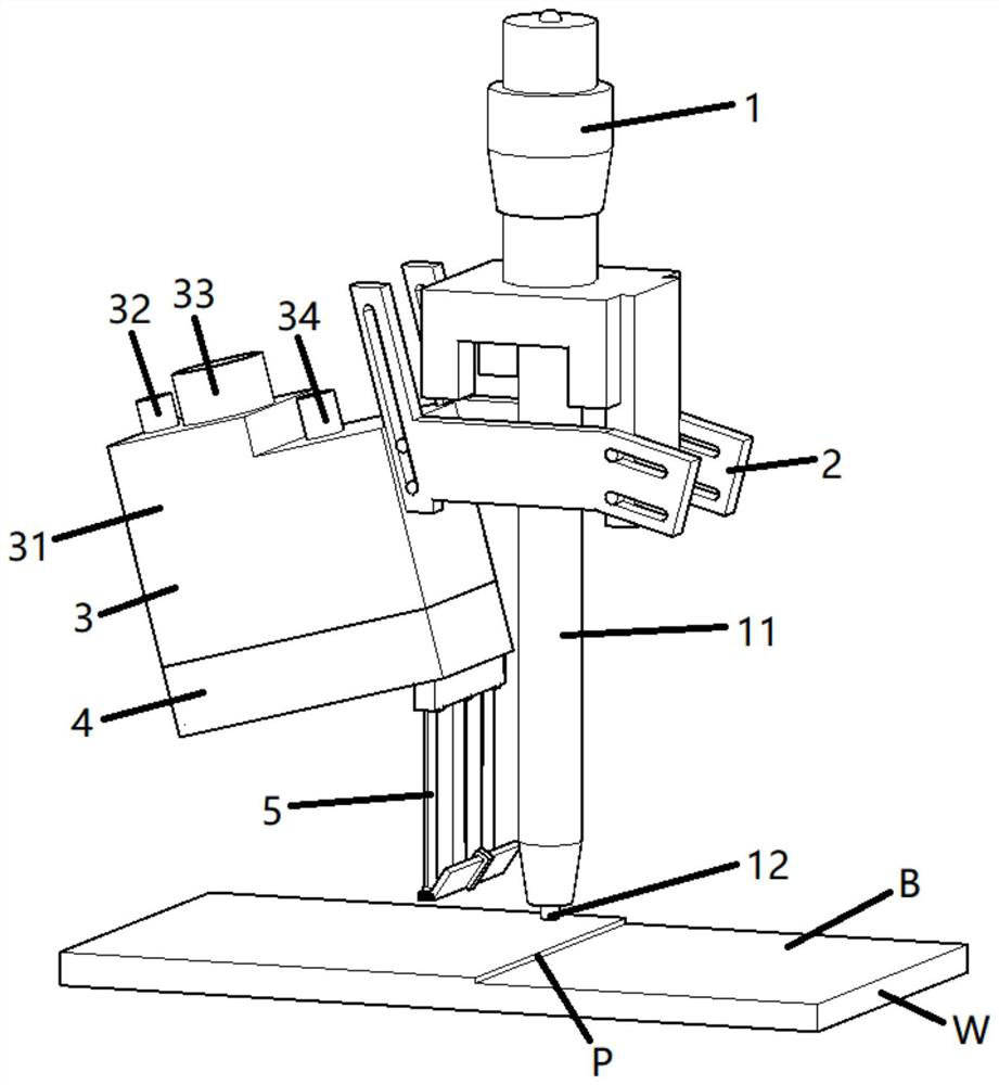 Visual positioning device and method for welding