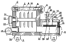 Recycling device for processing corn straw