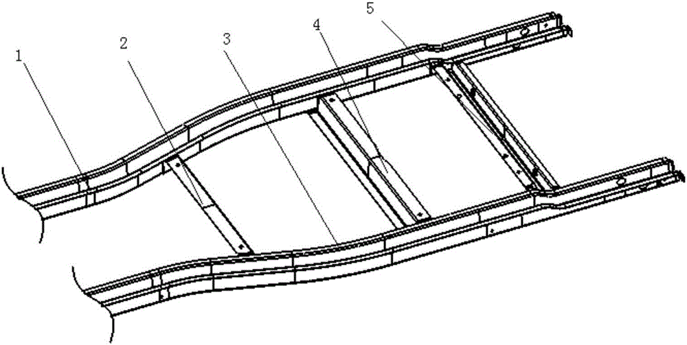 Frame structure for pure electric vehicle