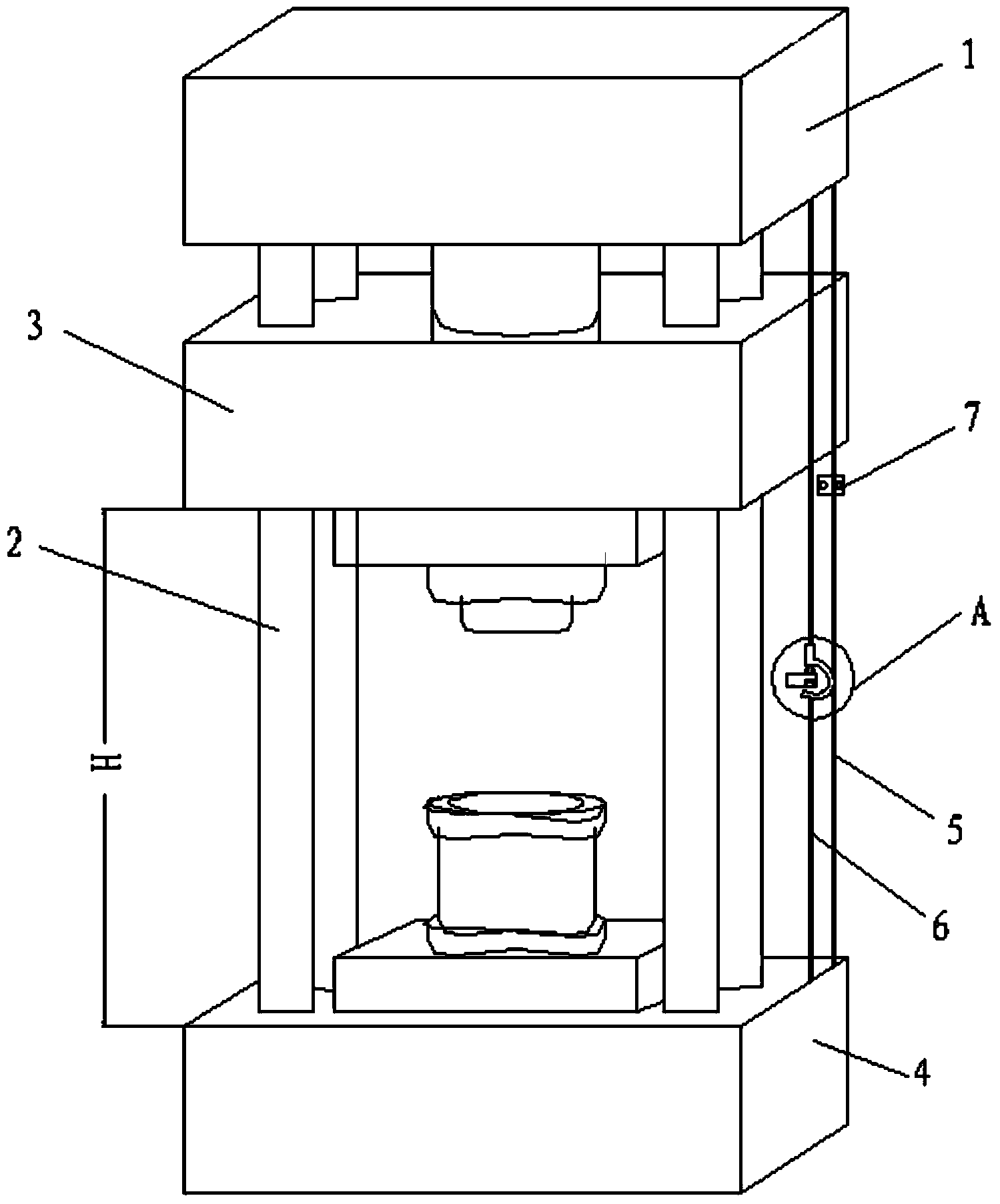 Fine adjustment device for stroke of hydraulic oil press