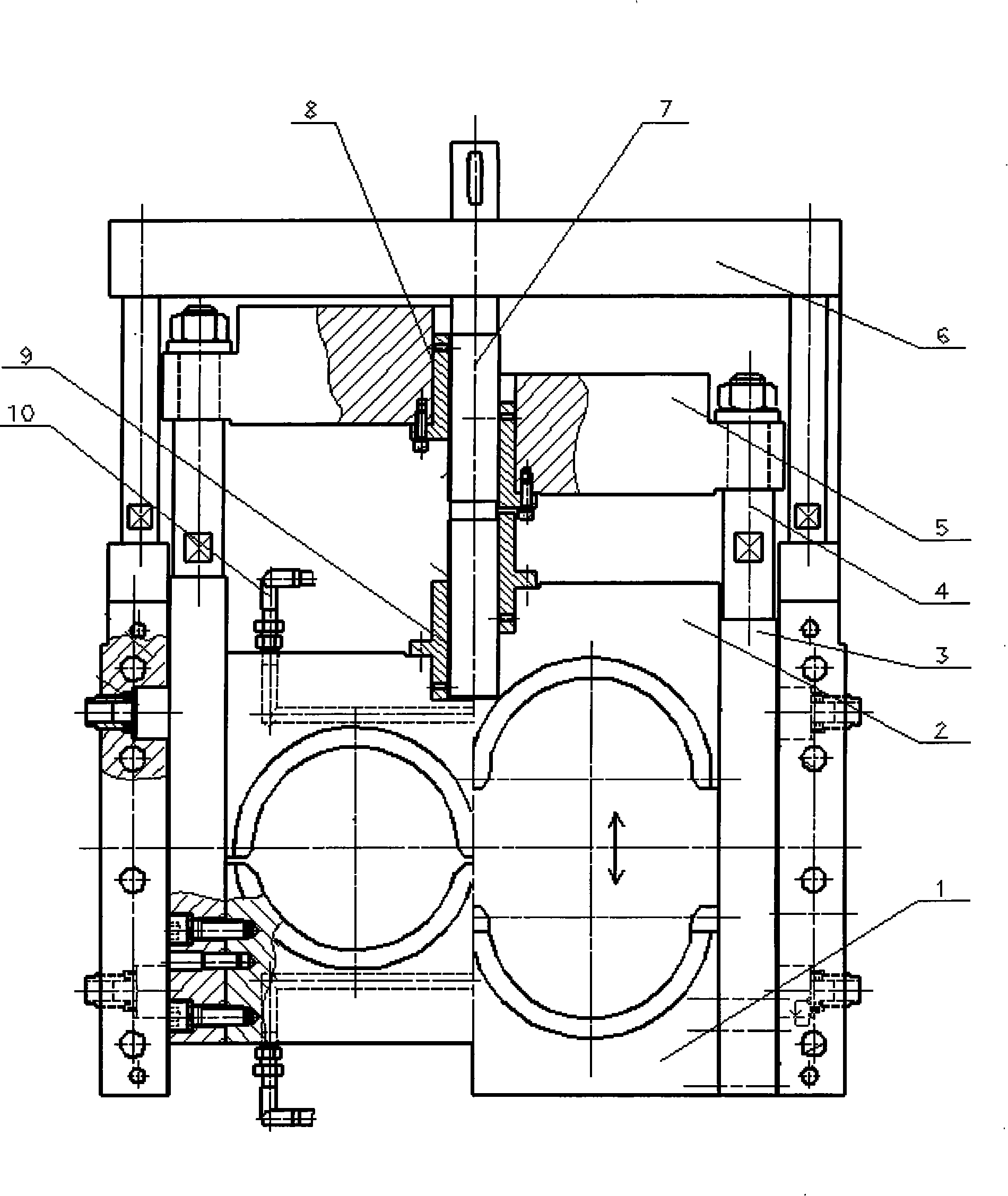 Door melt mass adjusting device of pugging and extruding pelletizer