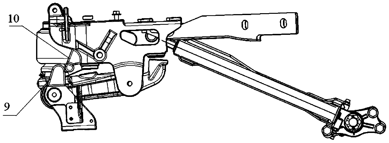 Cab front suspension structure and automobile