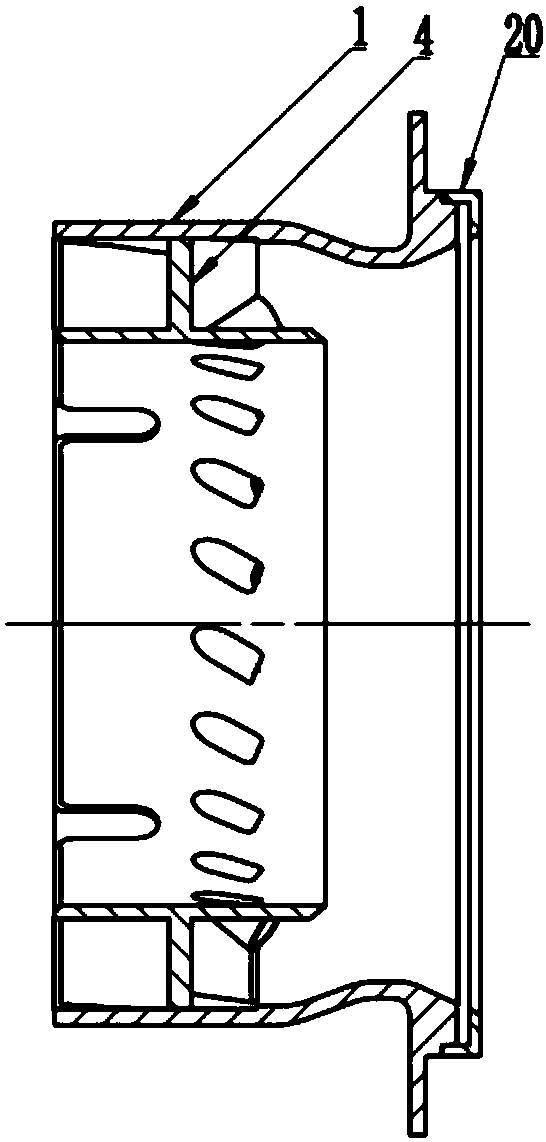 Low-pollution combustor head structure with main combustion stage oblique jetting nozzle