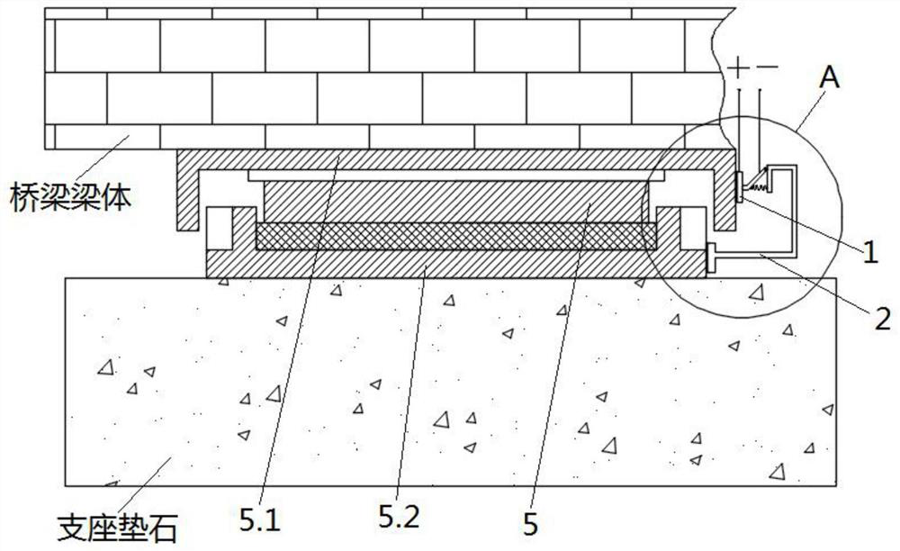 Sliding support monitoring device and method