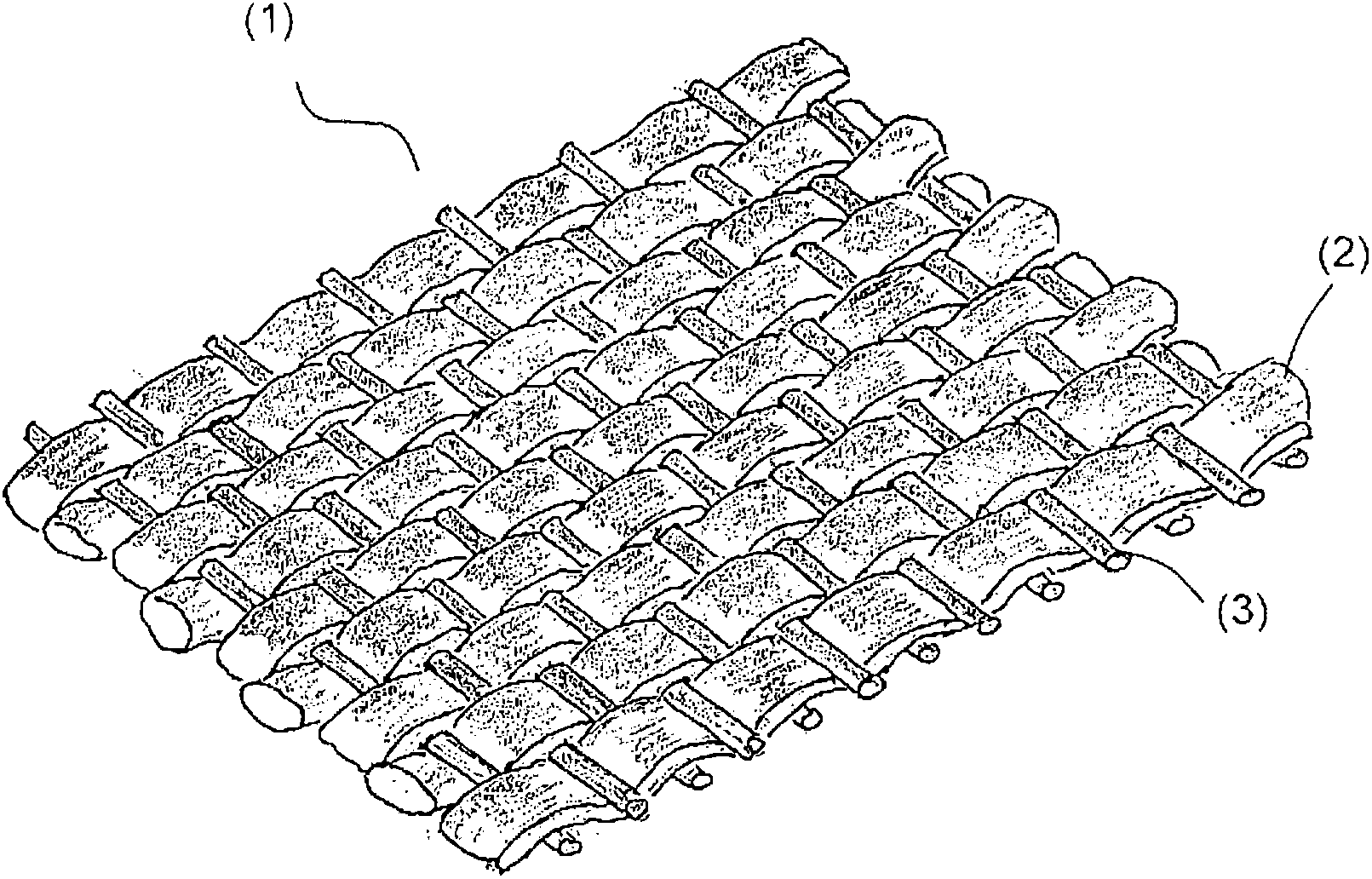 Woven filter fabric for a band filter