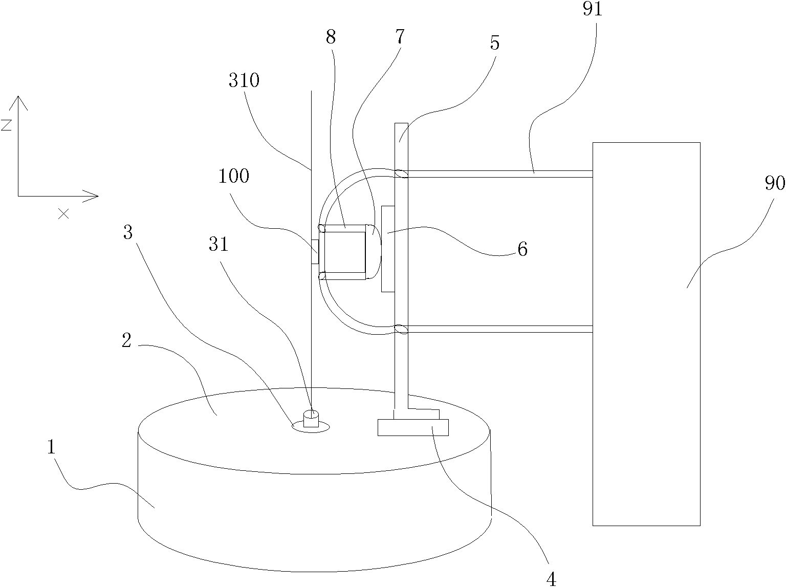 Device for measuring vertical divergence angle of high-power laser diode array