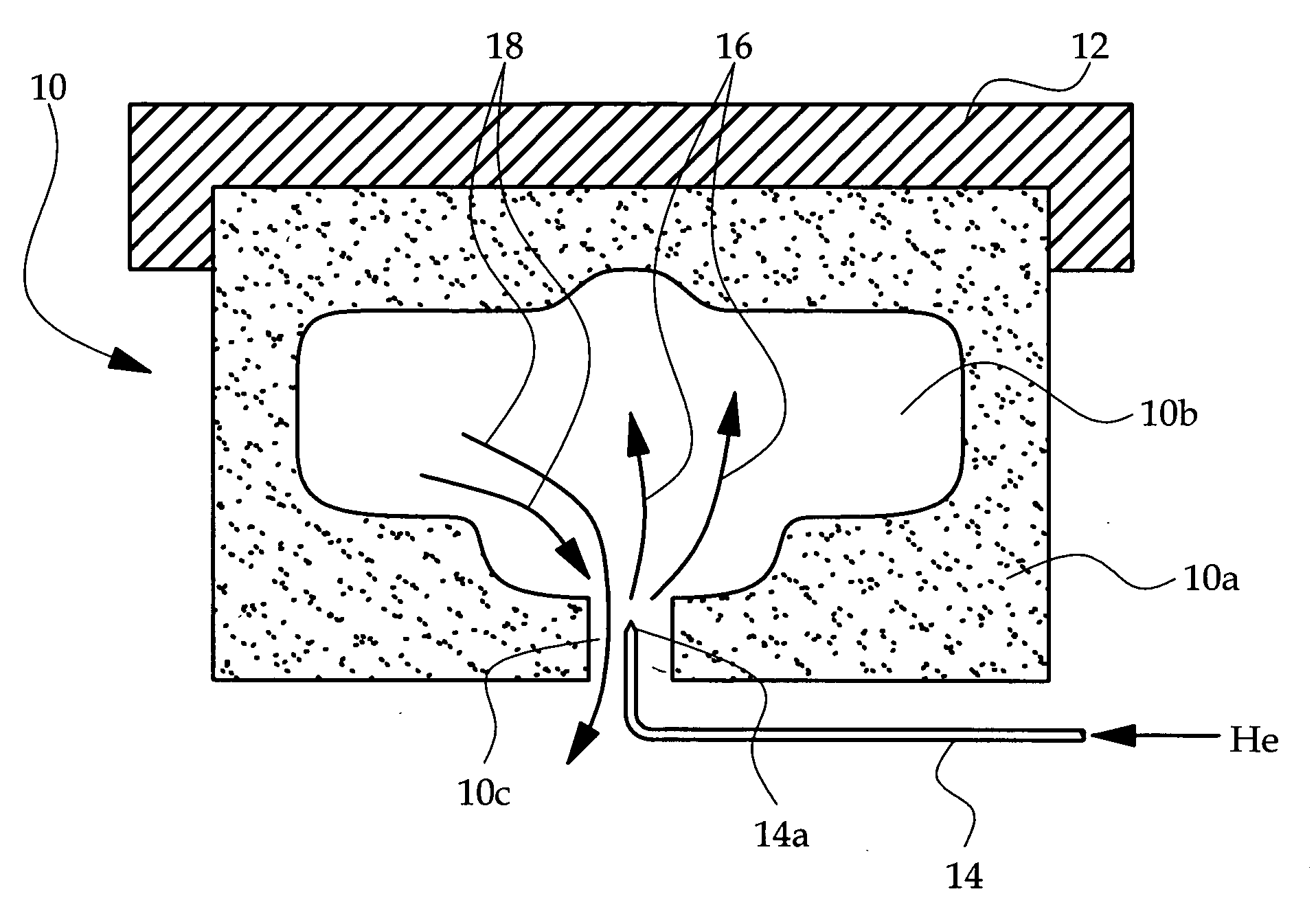 Aluminum casting method with helium insertion