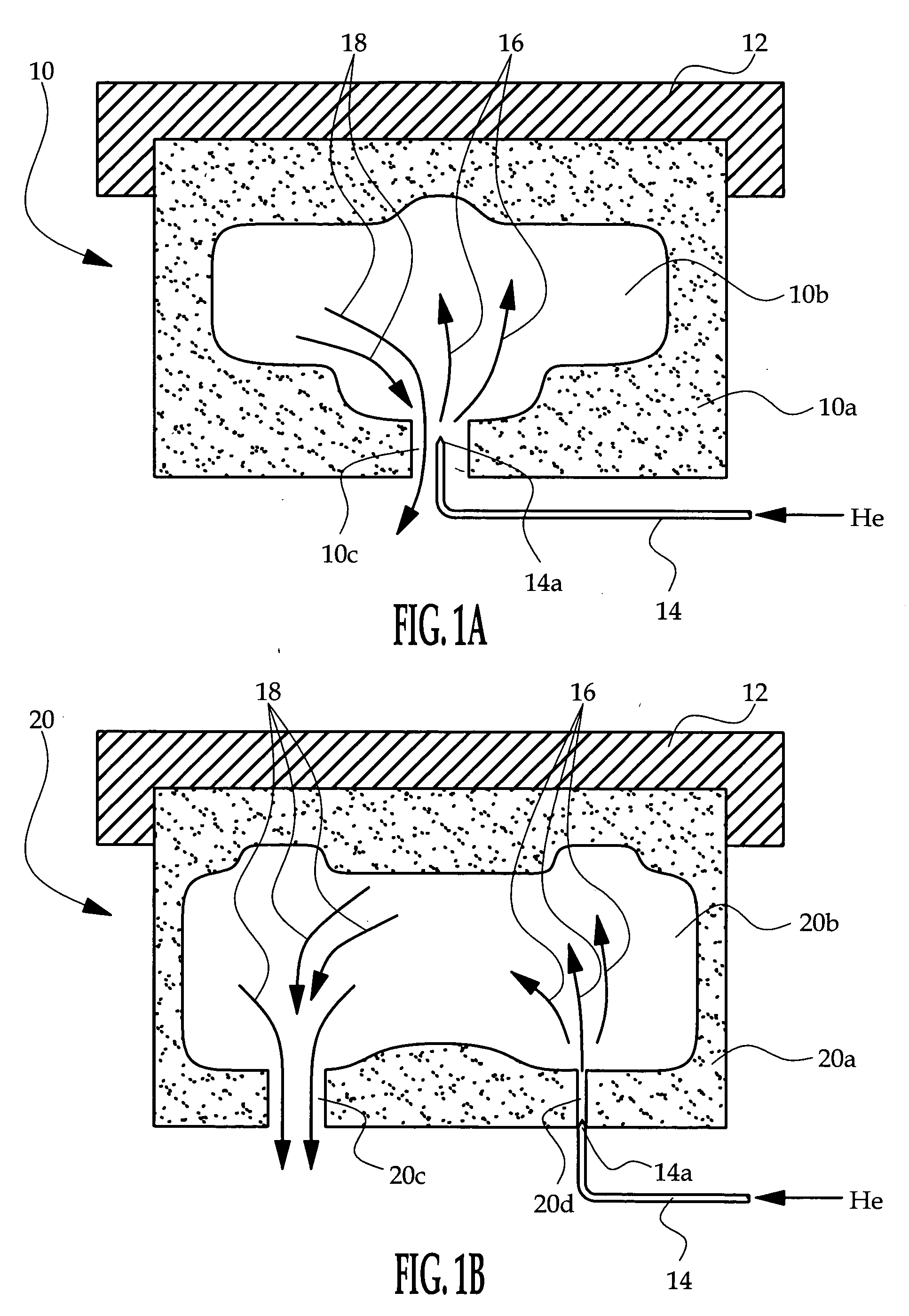 Aluminum casting method with helium insertion