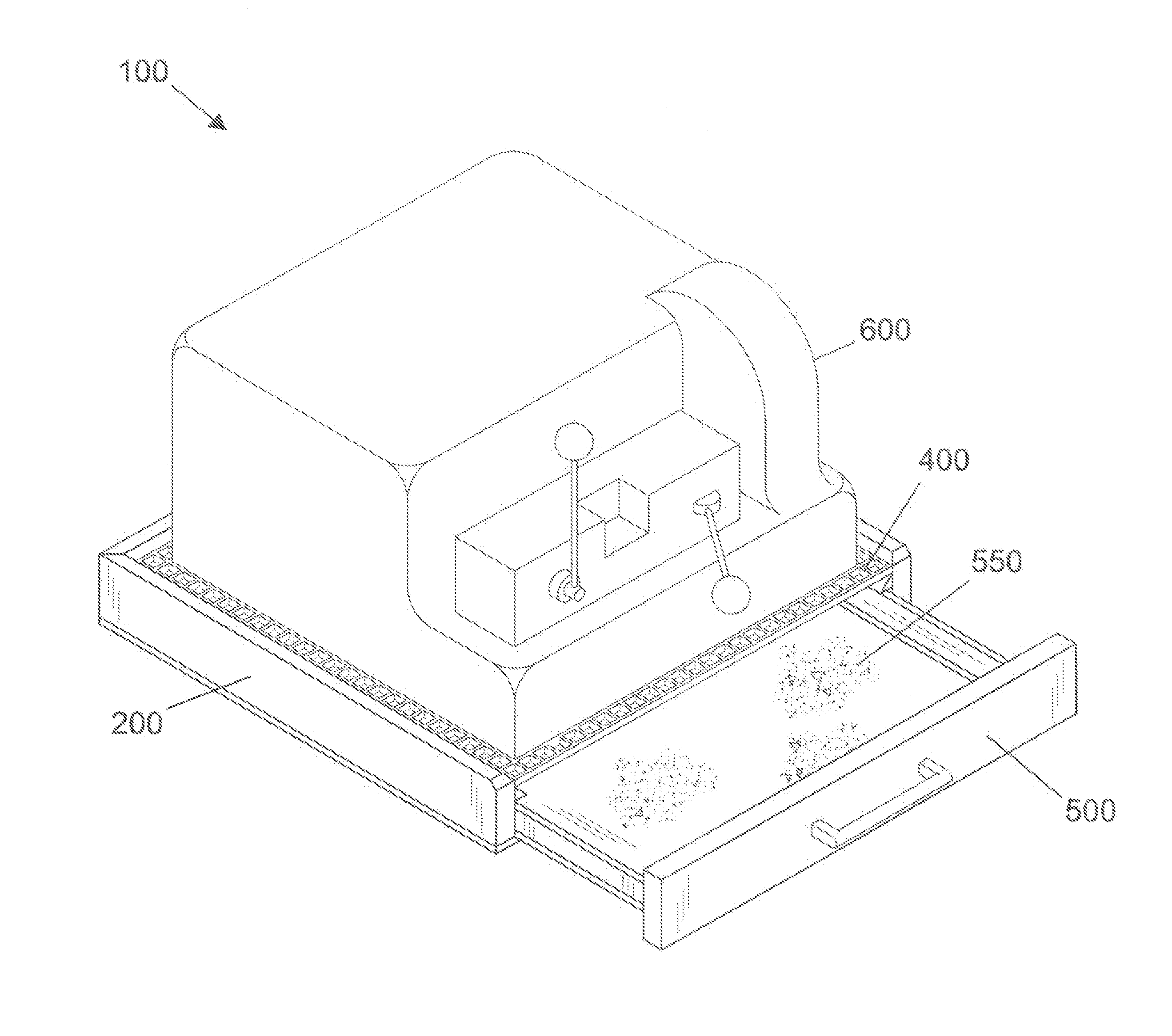 Chip collection system for a key cutting machine