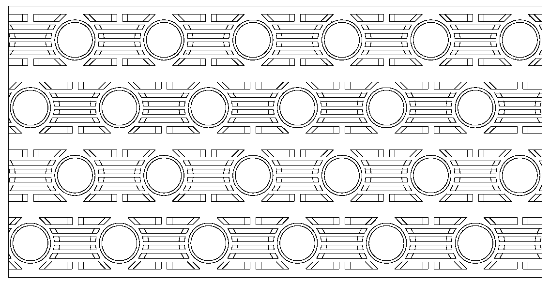 Twin-bridge fin structure and twin-bridge fin machining die