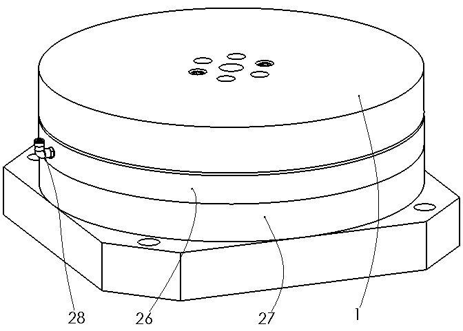 Biconical aerostatic rotary table