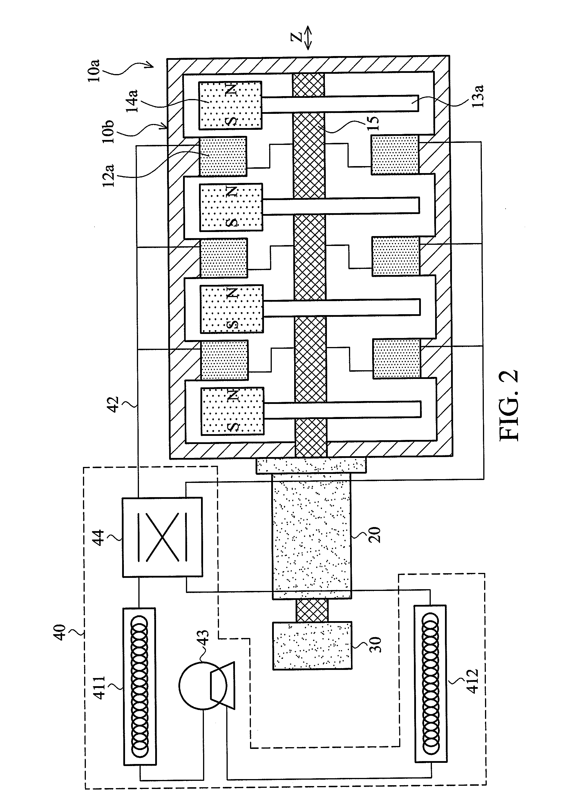 Magnetic component compiling structure and magnetic refrigerator adapting magnetic component compiling structure thereof