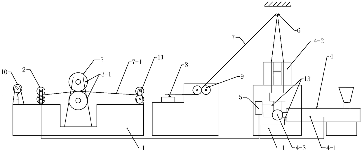Glove blow molding and film making forming linkage production method and glove blow molding and film making forming machine