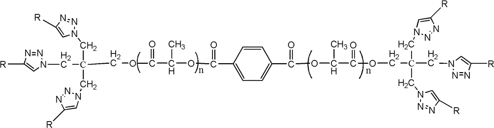 Double-arm hyperbranched starlike amphiphilic polylactic acid-poly2-methacryloyloxy ethyl phosphorylcholine block polymer and preparation method thereof