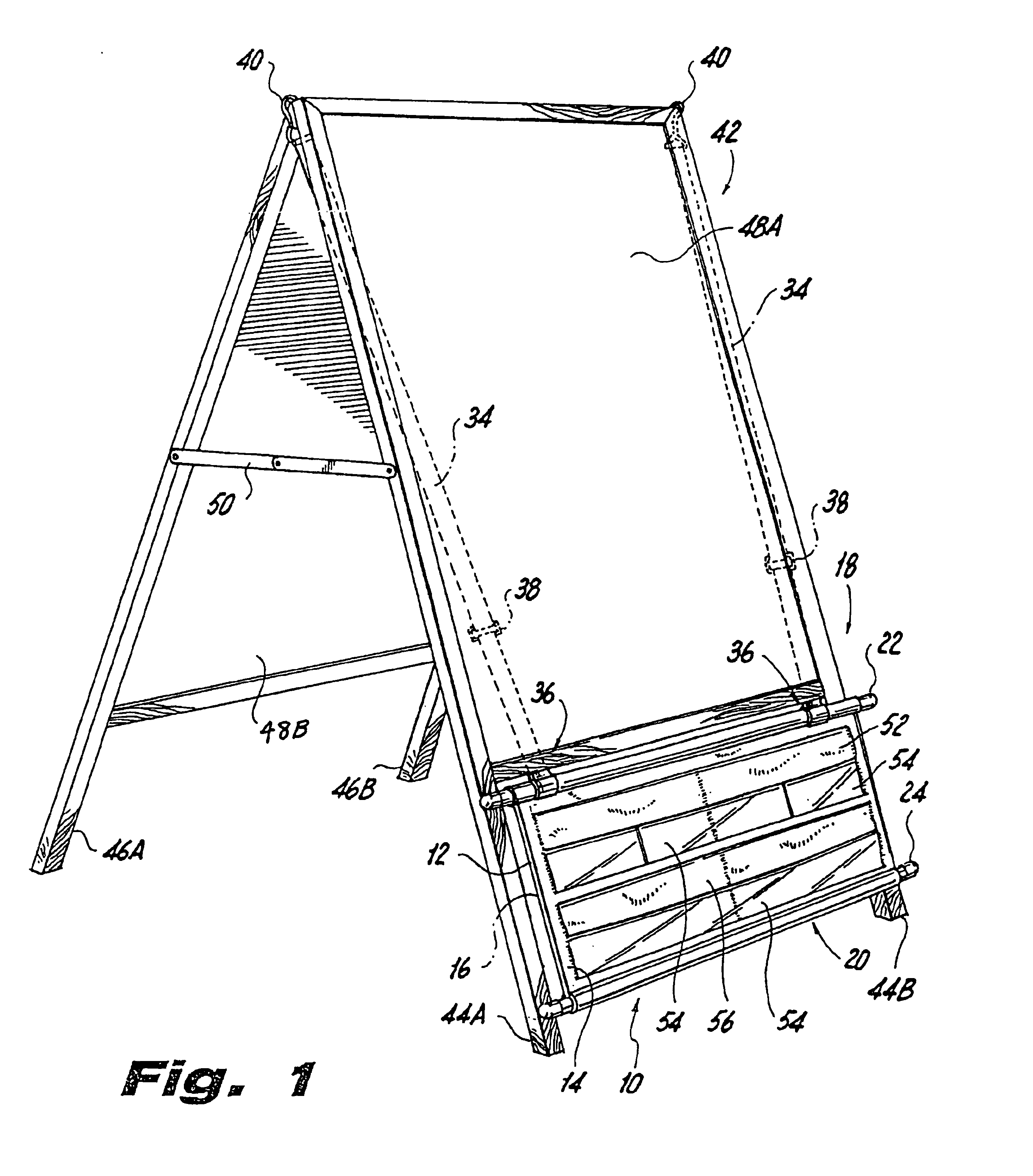 Apparatus for supporting articles on an easel