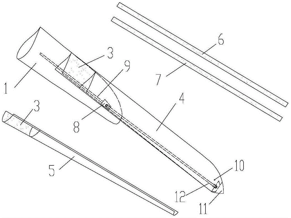 Blade tip improvement or repairing method of wind turbine blade and blade tip lengthened section structure