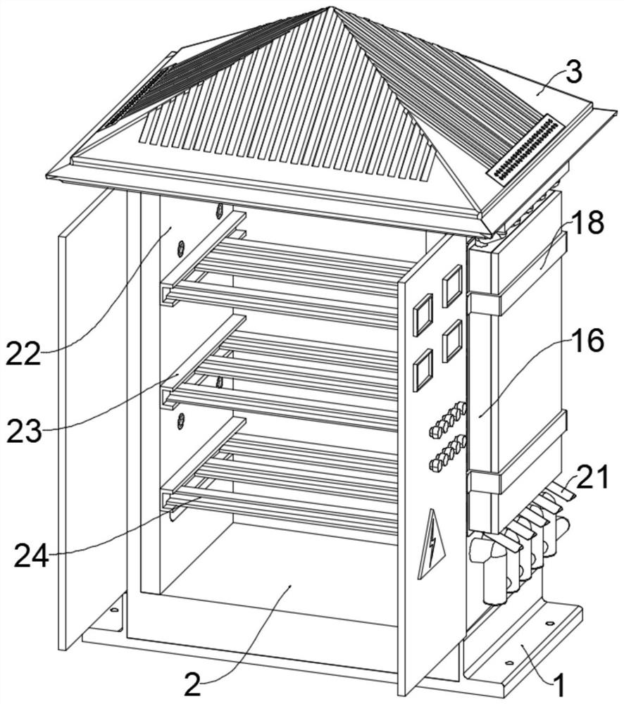 Outdoor electrical cabinet with external shunting water-blocking structure