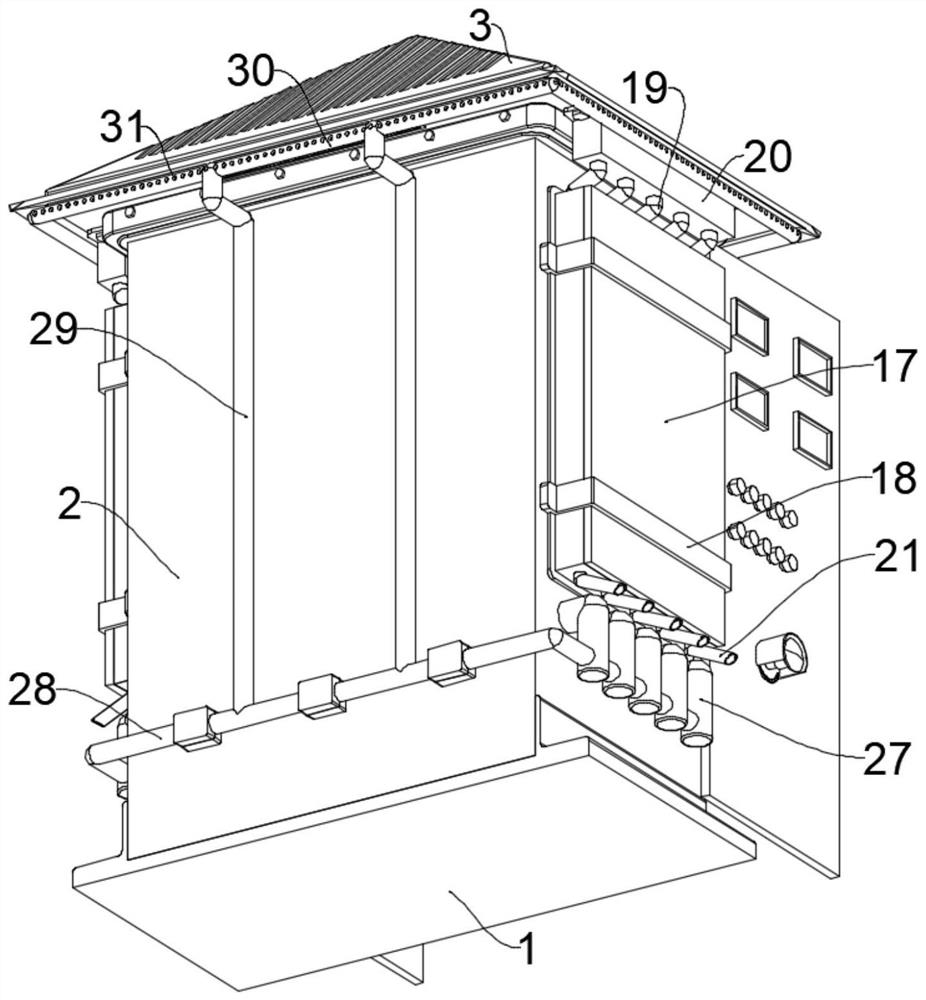 Outdoor electrical cabinet with external shunting water-blocking structure