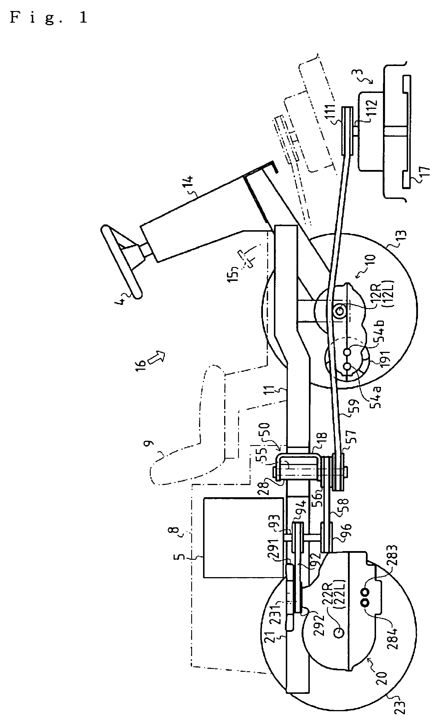 Hydraulic transaxle apparatus for a four-wheel-drive vehicle and four-wheel-drive vehicle using the apparatus