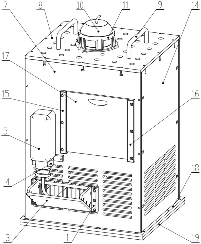 Cage and cabinet for feeding rats