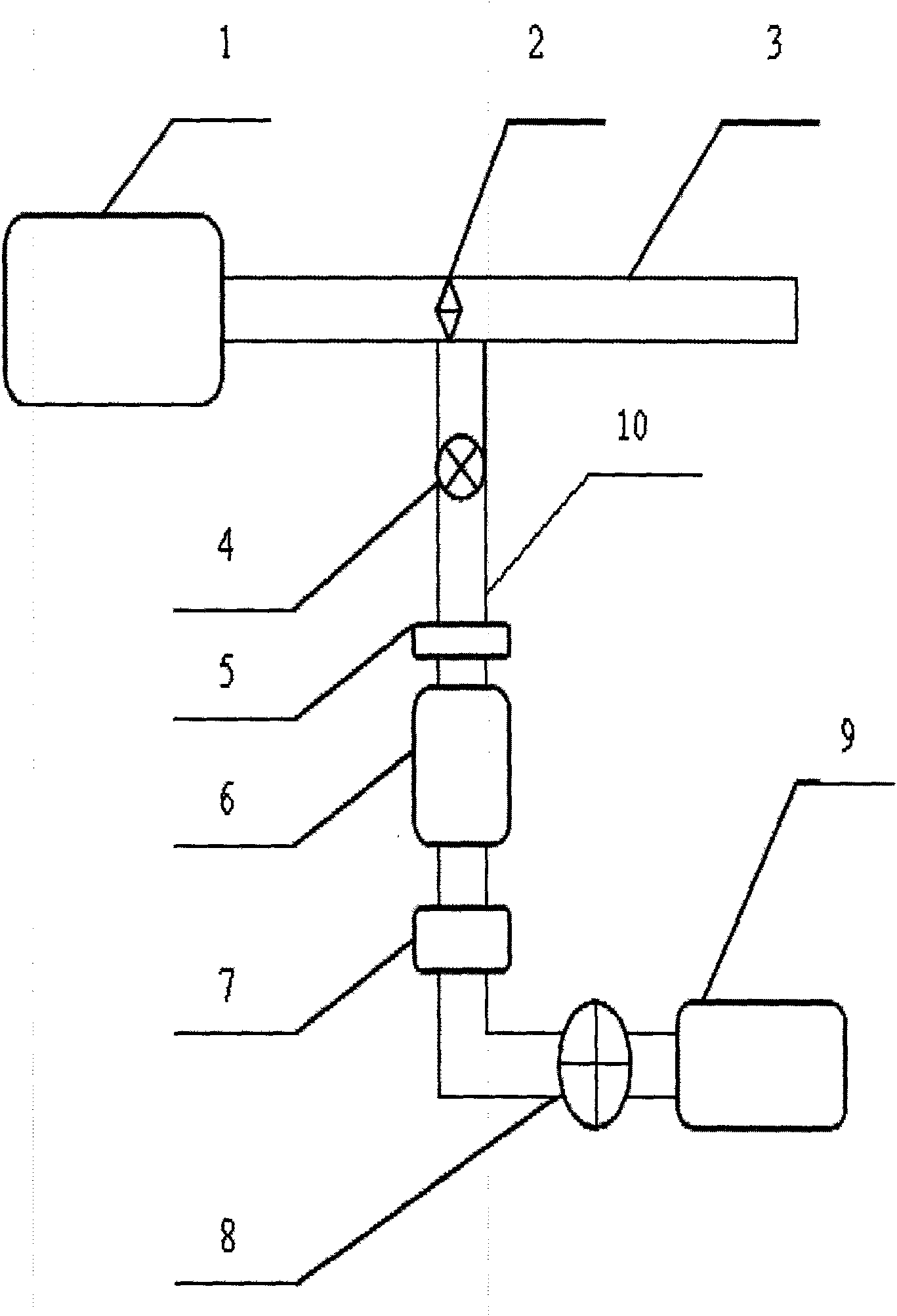 Method for detecting monocyclic aromatic pollutants in engine tail gas