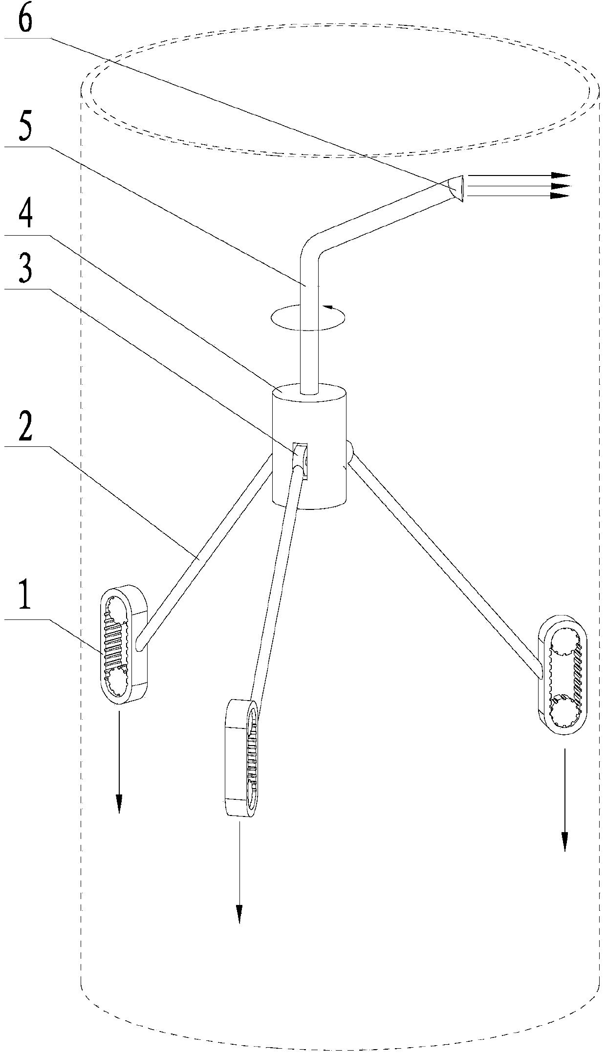 Stepping type paint-spraying device for cylindrical inner walls