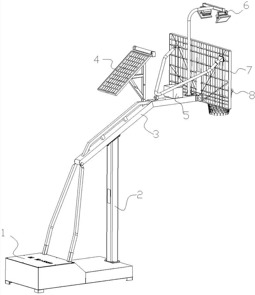 Solar basketball stand