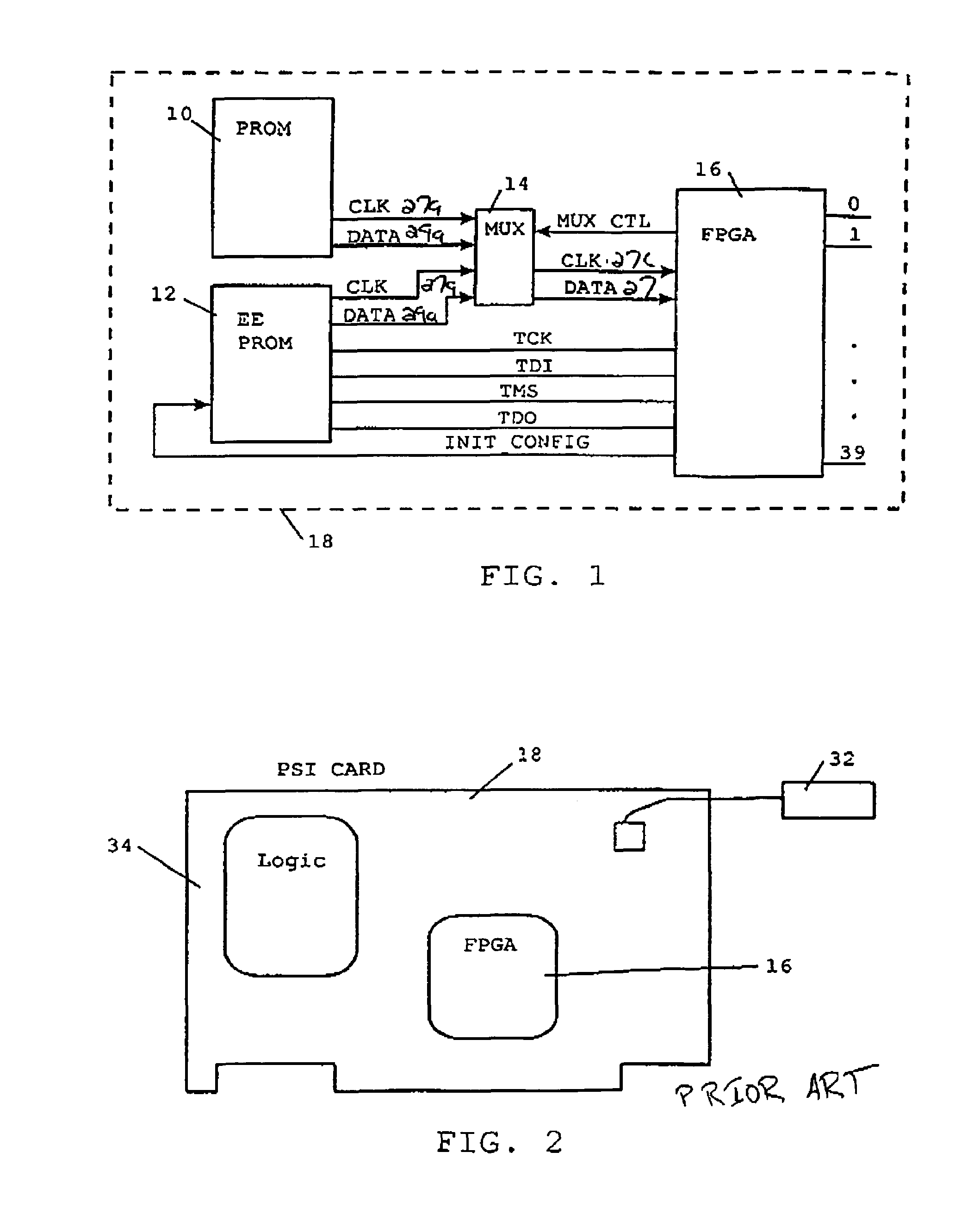 Method and system for programming FPGAs on PC-cards without additional hardware