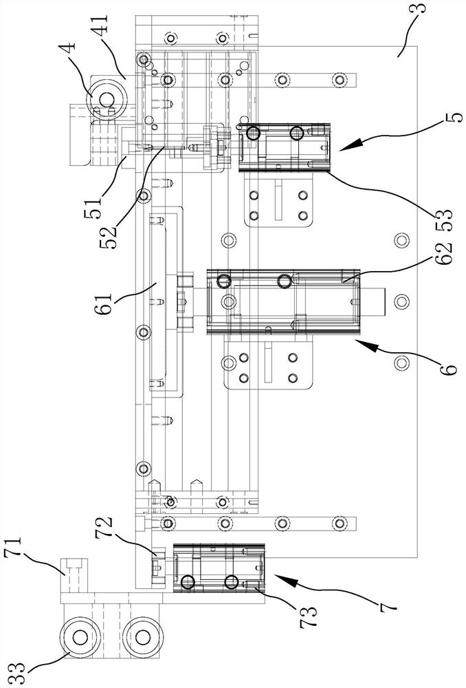 Full-automatic material breaking and receiving device and production process thereof