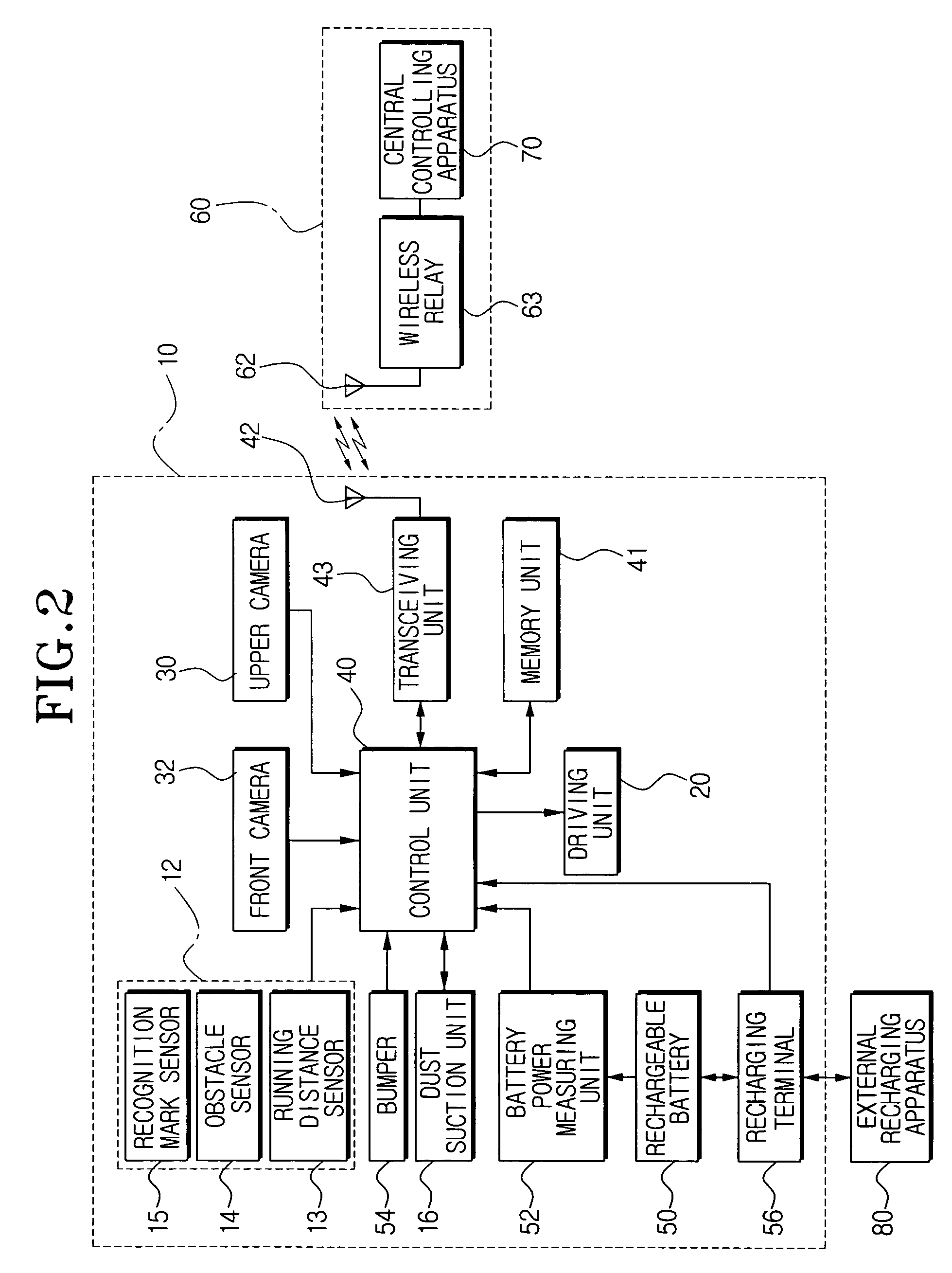 Robot cleaner system having external recharging apparatus and method for docking robot cleaner with external recharging apparatus