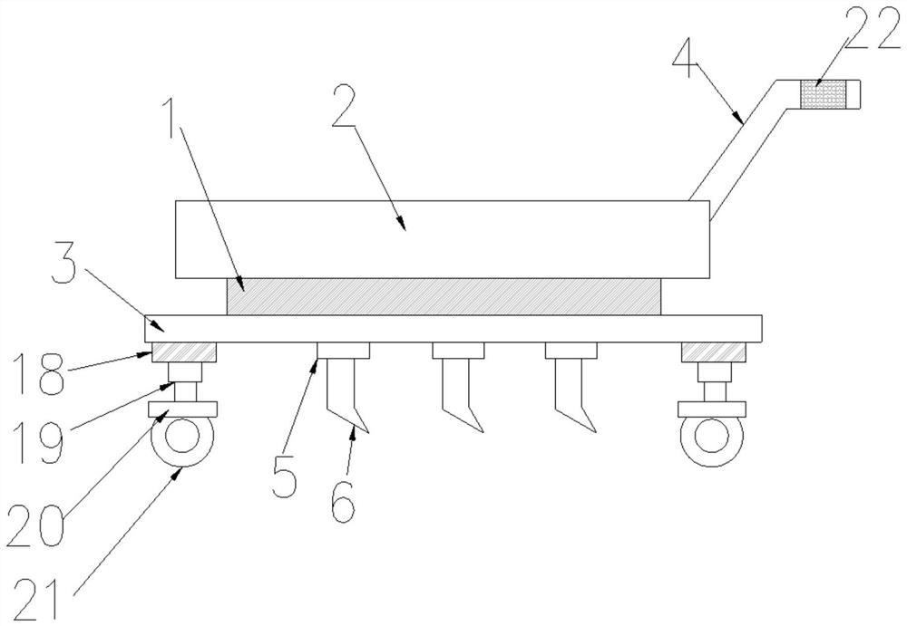 Soil loosening device for tea planting