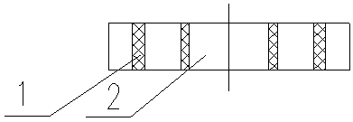 Composite skeleton structure slide plate for bridge support