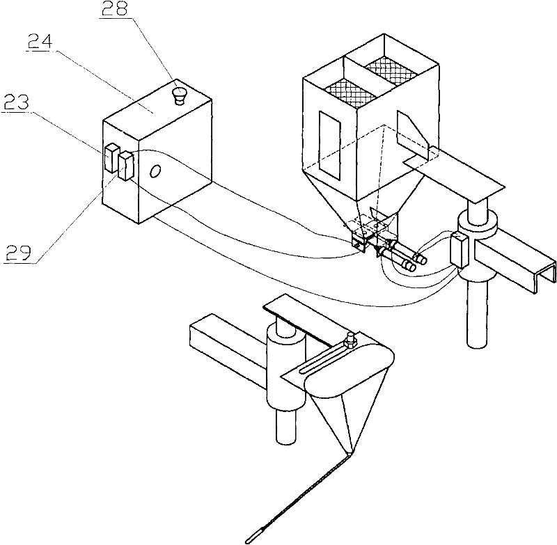 Automatic instantaneous inoculation device for casting of casting machine