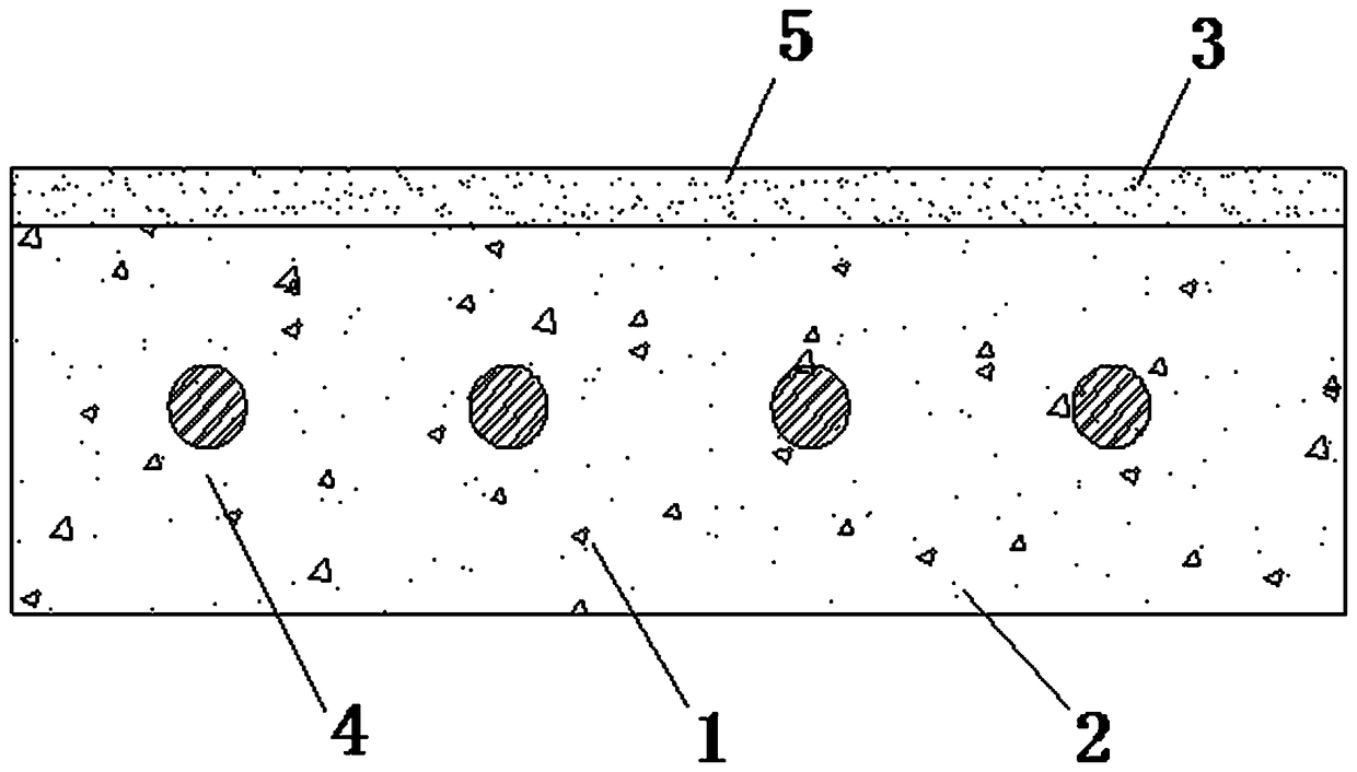 Preparation and casting construction method of high-strength anti-scouring abrasion type concrete with surface reinforcing layer