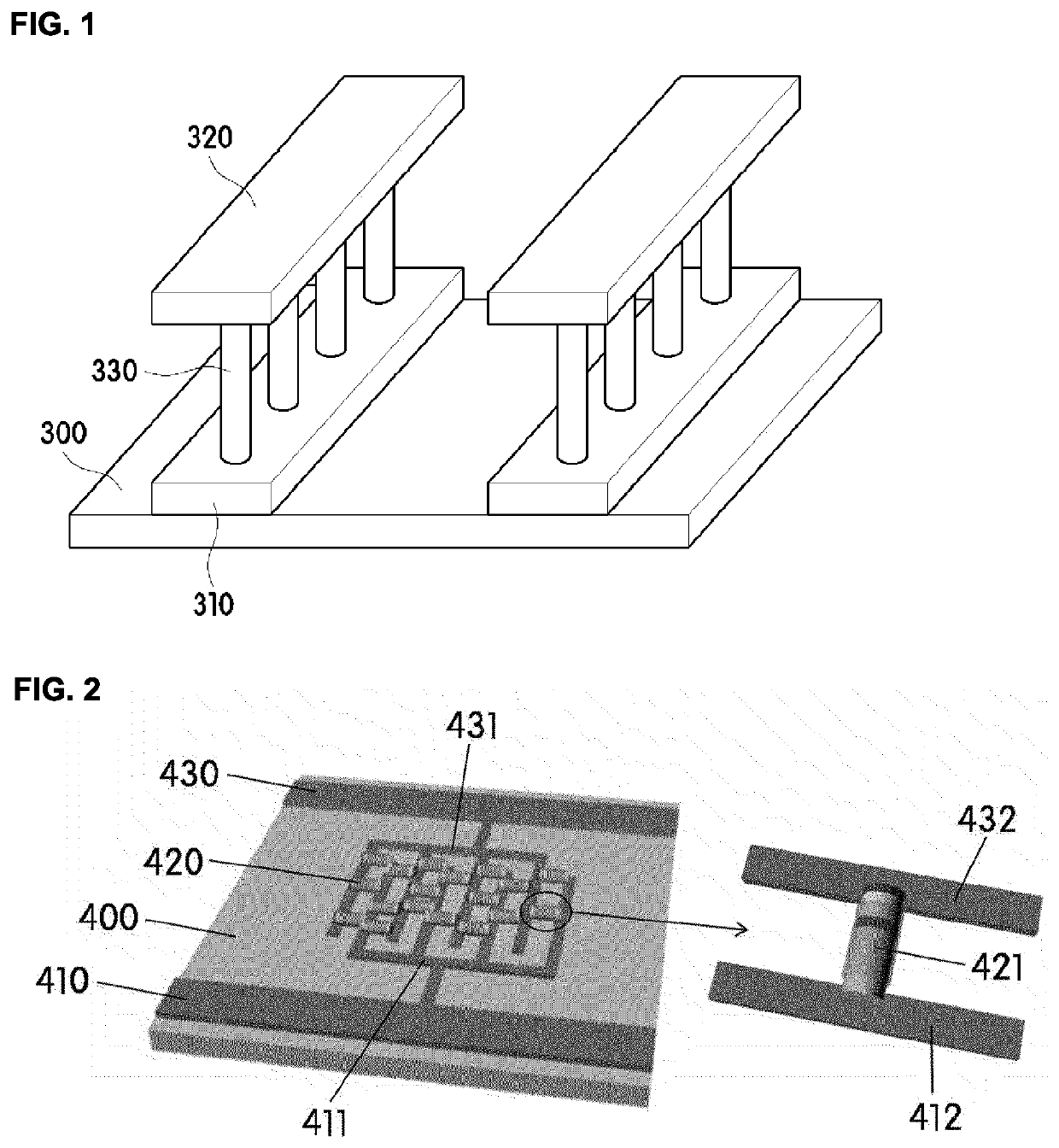 Electrode assembly comprising micro-LED elements and method for manufacturing same