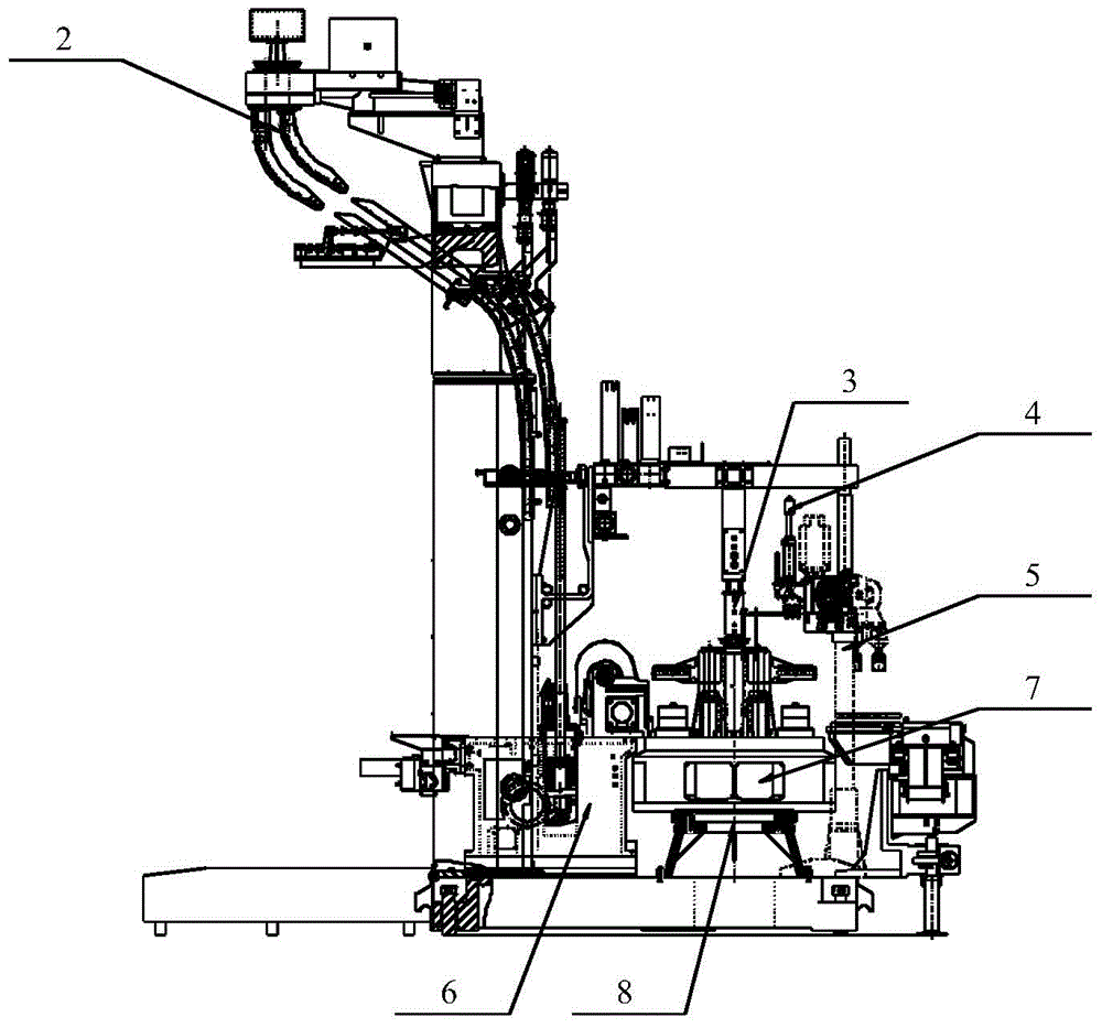 A multi-group double-drop double-molding rotary matrix machine