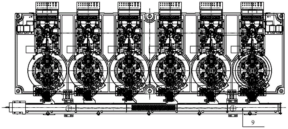 A multi-group double-drop double-molding rotary matrix machine